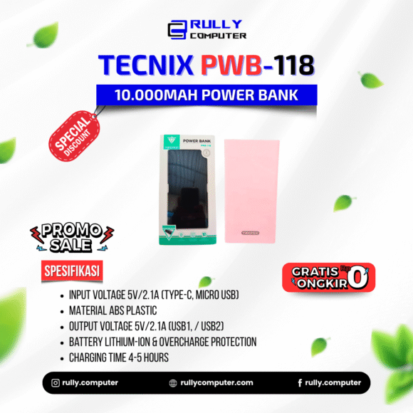 Tecnix PWB-118 10.000mAh Powerbank