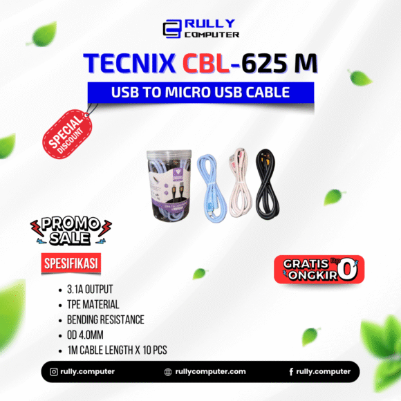 Tecnix CBL-625 M USB to Micro USB Cable