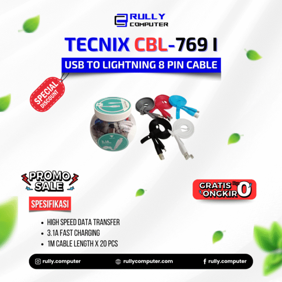 Tecnix CBL-769 I USB to Lightning 8 Pin Cable