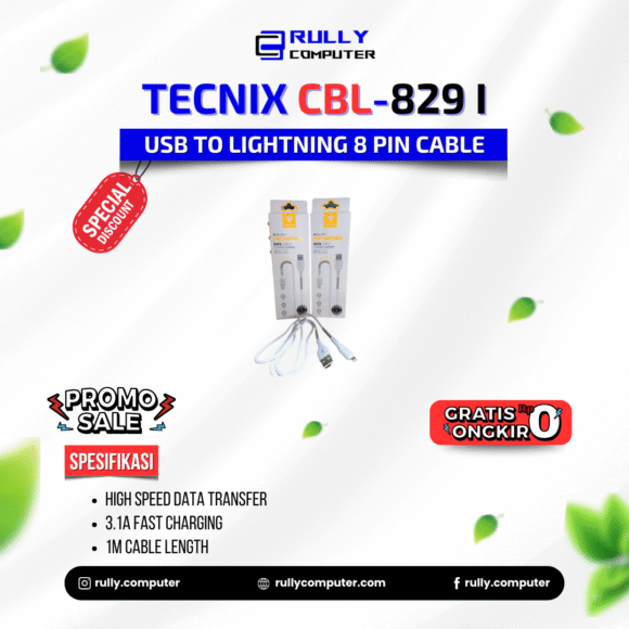Tecnix CBL-829 I USB to Lightning 8 Pin Cable
