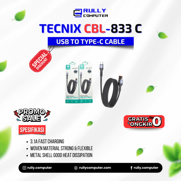 Tecnix CBL-833 C USB to Type-C Cable