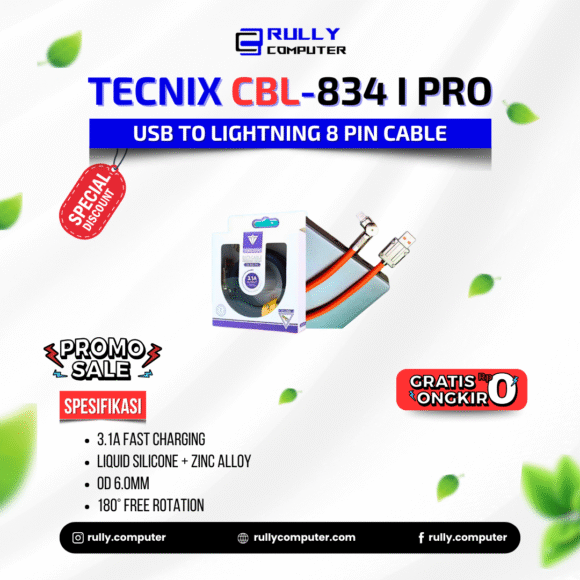 Tecnix CBL-834 I Pro USB to Lightning 8 Pin Cable