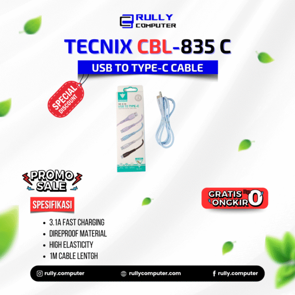 Tecnix CBL-835 C USB to Type-C Cable