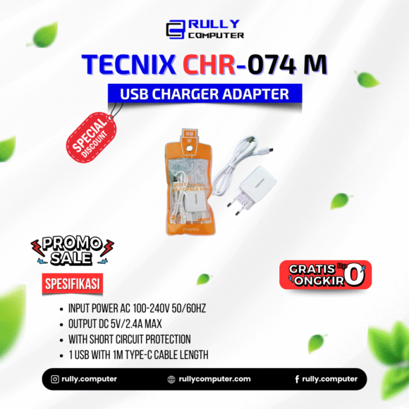 Tecnix CHR-074 M USB Charger Adapter
