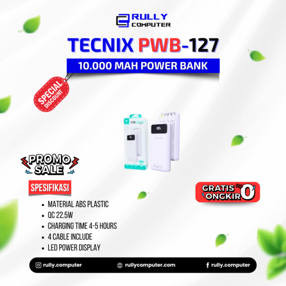 Tecnix PWB-127 10.000mAh Powerbank